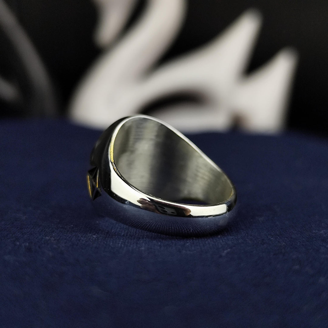 Personalized Ethereum silver ring, blending sophistication with crypto pride. Ideal for those passionate about digital assets and looking for a stylish yet meaningful keepsake.