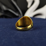 Load image into Gallery viewer, Unique gold lodge ring with an intricate Mason emblem, designed for members who appreciate timeless craftsmanship and symbolic jewelry.