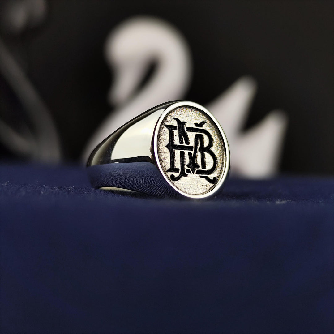 This personalized two-letter monogram ring is a stylish and meaningful accessory, crafted in silver or gold. Designed as a custom initial name signet ring, it makes a perfect gift for men and women. Whether as a unique letter ring, a custom name ring, or an elegant everyday piece, this handcrafted jewelry is ideal for birthdays, anniversaries, or special occasions. A timeless blend of personalization and elegance.