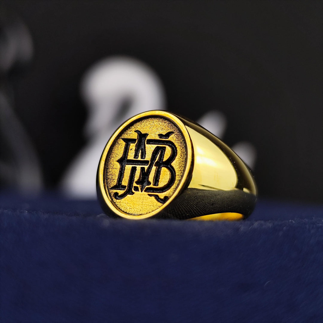 Celebrate identity with this refined two-initial monogram ring, a stunning piece of custom name jewelry. Crafted in silver or gold, this personalized signet ring offers timeless sophistication. Whether you wear your own initials or those of a loved one, this unique letter band is an elegant and meaningful way to express style, love, or family ties, perfect for gifting or personal wear.