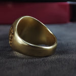 Load image into Gallery viewer, Personalized Gold College Graduation Ring for High School and University Class
