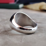 Load image into Gallery viewer, Gold ring with a Memento Mori engraving, reminding the wearer of the fragility of life. This piece combines beauty with a profound message, perfect for special occasions.
