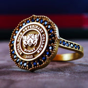Custom University Graduation Signet Class Ring for College Alumni Gift