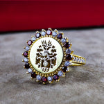 Load image into Gallery viewer, Custom Family Crest Signet Ring - Personalized Jewelry for Mom or Her, Unique Mother&#39;s Day Gift
