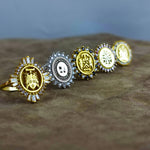 Load image into Gallery viewer, Custom Family Crest Signet Ring - Personalized Jewelry for Mom or Her, Unique Mother&#39;s Day Gift
