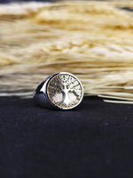 Load image into Gallery viewer, Elegant Tree of Life ring for her, available in high-quality gold. A unique piece celebrating nature and personal growth, ideal for gifting or personal inspiration.
