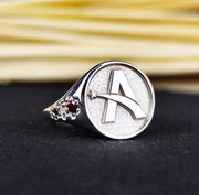 Simple A letter ring crafted in silver, offering a minimal and elegant design. Ideal for daily wear, this ring is a unique way to showcase a special initial.