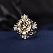 A refined and sophisticated university ring, crafted in solid 14K gold and set with a beautiful baguette-cut gemstone. Designed for women, this class ring is a symbol of achievement and elegance. Whether worn daily or for special occasions, this timeless piece is perfect for students, graduates, and alumni looking to commemorate their educational success.