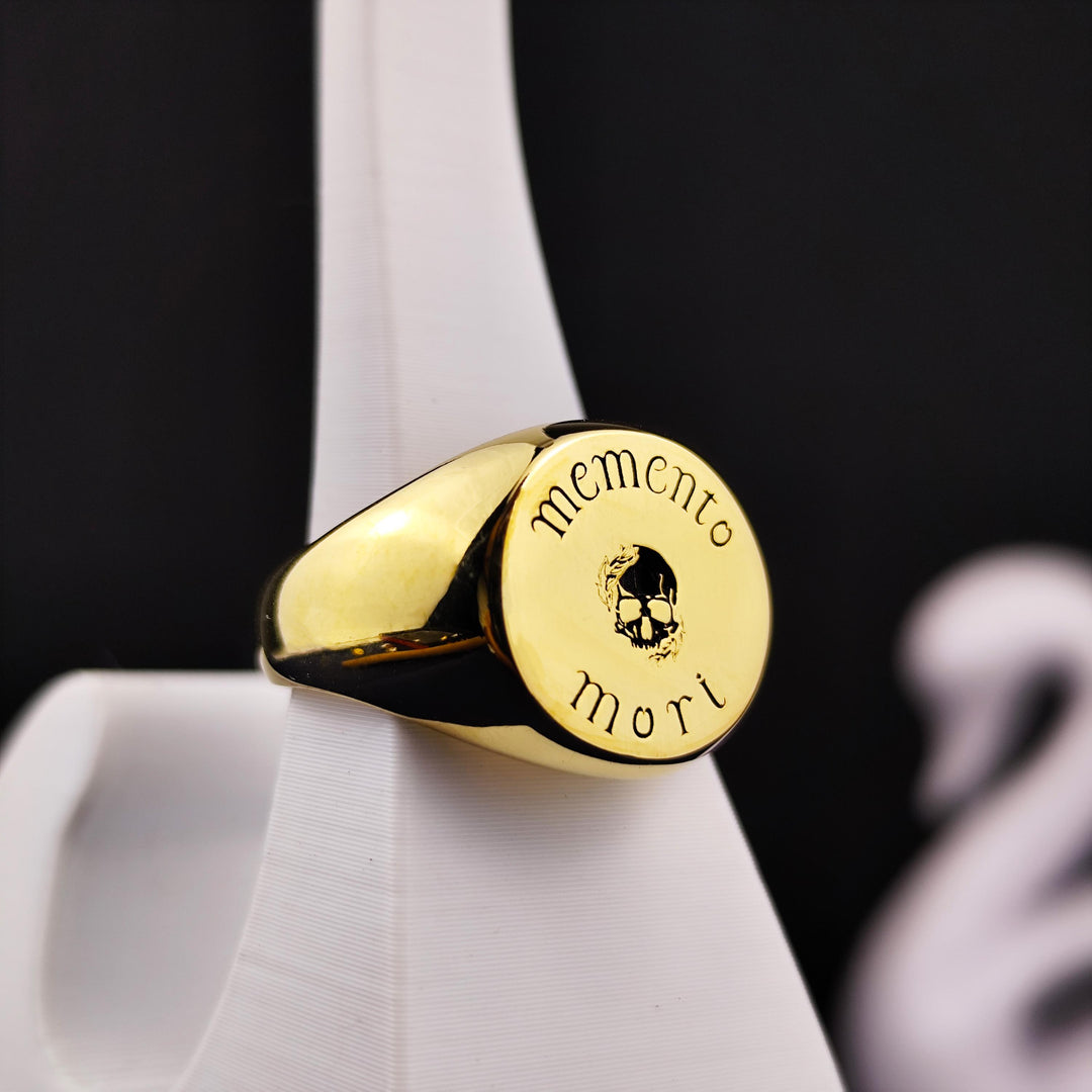 Unique Gothic Amor Fati Coin Ring & Necklace - Personalized Philosophy Jewelry
