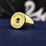 Load image into Gallery viewer, Unique Gothic Amor Fati Coin Ring &amp; Necklace - Personalized Philosophy Jewelry

