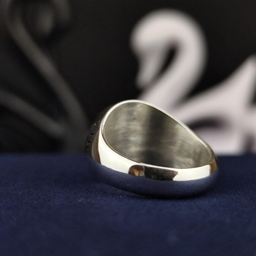 Unique Momento Mori Skull Ring, Personalized Gothic Jewelry, Amor Fati Philosophy Art