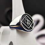 Load image into Gallery viewer, Custom Engraved Signet Ring with Your Name or Logo for Unique Personalized Gifts
