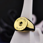 Load image into Gallery viewer, Unique Gothic Amor Fati Coin Ring &amp; Necklace - Personalized Philosophy Jewelry
