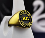 Load image into Gallery viewer, Custom first and last name ring, engraved in gold with your chosen names. This unique, personalized piece is a thoughtful gift idea, perfect for anniversaries or special occasions, and suitable for daily wear.
