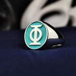 Load image into Gallery viewer, This exclusive custom oval ring is perfect for companies, organizations, and individuals looking for a personalized touch. Engraved with a unique logo, symbol, or emblem, this signet ring is a timeless piece crafted in silver or gold. A sophisticated way to showcase heritage, business identity, or personal style, making it a premium and memorable jewelry piece.
