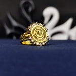 Load image into Gallery viewer, Elegant custom university ring for women, blending timeless style with meaningful design. A versatile piece for celebrating achievements or daily wear.
