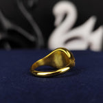 Load image into Gallery viewer, Custom gold-plated university ring for women, perfect for those who value simplicity and sophistication in their jewelry.
