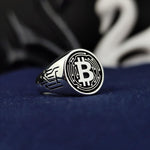 Load image into Gallery viewer, Minimalist Bitcoin jewelry crafted in sterling silver, offering a sophisticated way to express your enthusiasm for blockchain innovation and digital wealth.
