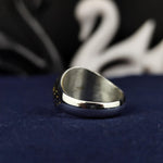 Load image into Gallery viewer, Personalized silver Bitcoin ring, crafted to symbolize innovation and financial independence. A perfect blend of style and blockchain technology.
