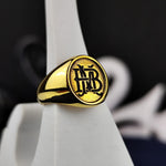 Load image into Gallery viewer, This custom two-letter initial ring is a stylish and personal accessory, crafted from high-quality silver or gold. Perfect for those who love personalized jewelry, this engraved name signet ring makes a unique statement. Whether as a meaningful gift or a personal keepsake, this elegant piece is designed for everyday wear, anniversaries, or special occasions, offering a timeless and sophisticated touch.
