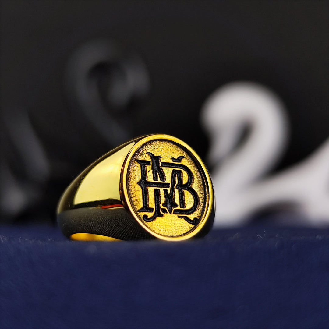 This handmade two-letter signet ring is a sophisticated blend of personalization and style. Crafted in premium gold or silver, this engraved initial band is perfect for those who cherish custom jewelry. Whether worn as a daily reminder of a loved one or given as a thoughtful gift, this signature ring embodies elegance and meaning, making it a timeless keepsake for men and women alike.