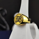 Load image into Gallery viewer, This custom two-letter ring is a striking blend of personalization and craftsmanship. Designed in silver or gold, this initial signet band is perfect for anyone looking to wear their name or initials stylishly. Ideal for gifting on special occasions, this alphabet-inspired jewelry is a timeless statement of love, identity, or legacy, making it a sentimental yet fashionable accessory for men and women.

