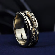 A beautifully imperfect 14K rustic gold ring featuring a raw-textured design that makes each piece unique. Whether worn as a simple wedding band or a minimal statement ring, this handmade solid gold piece is a meaningful addition to any jewelry collection. A timeless blend of rustic charm and elegant craftsmanship.