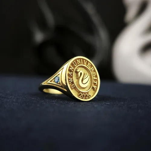 Custom Monogram Signet Ring in Vermeil