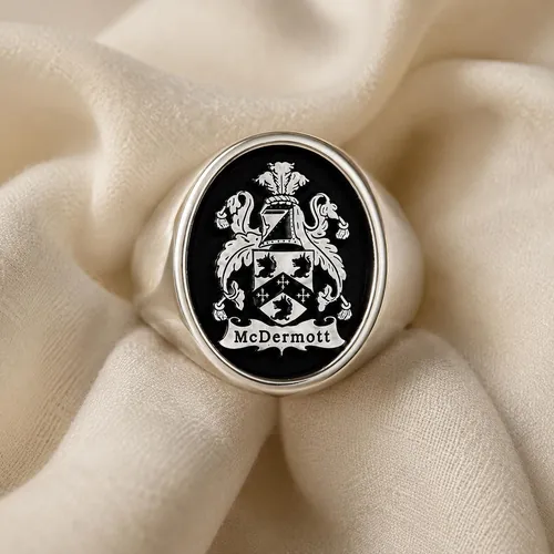 Custom Sterling Silver Family Crest Signet