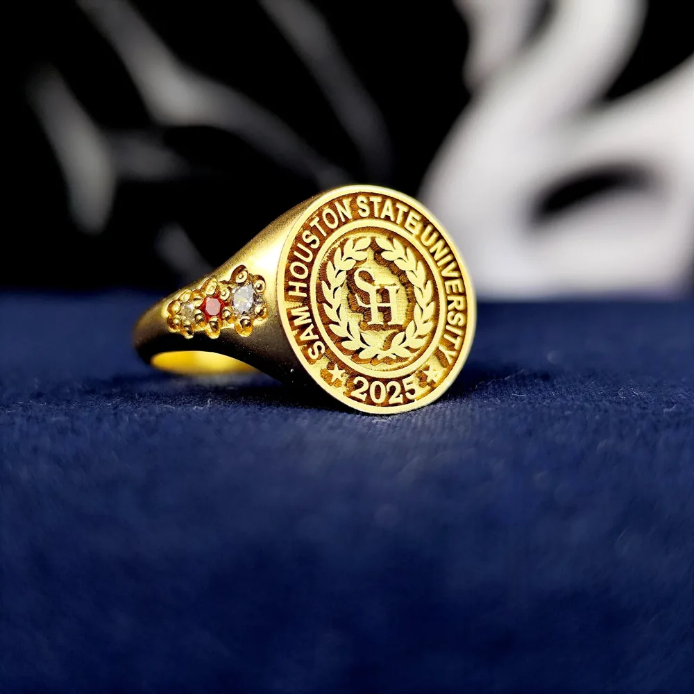 Minimalist Gold University Ring
