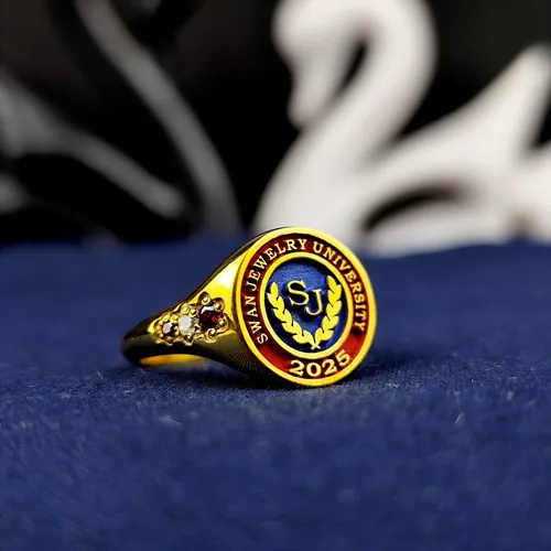 Gold Plated University Ring, Personalized