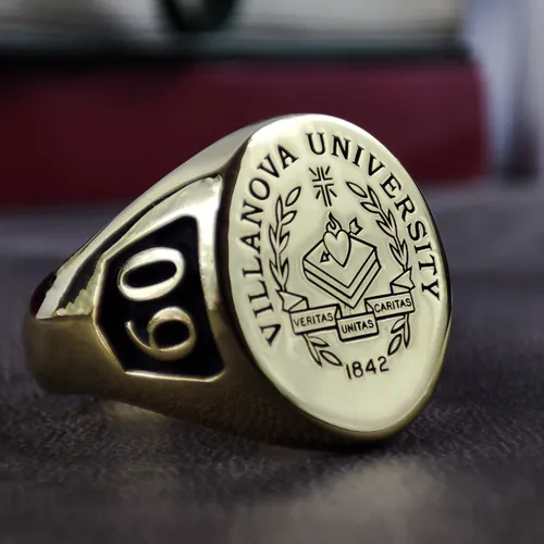 Custom University Signet Ring, Personalized