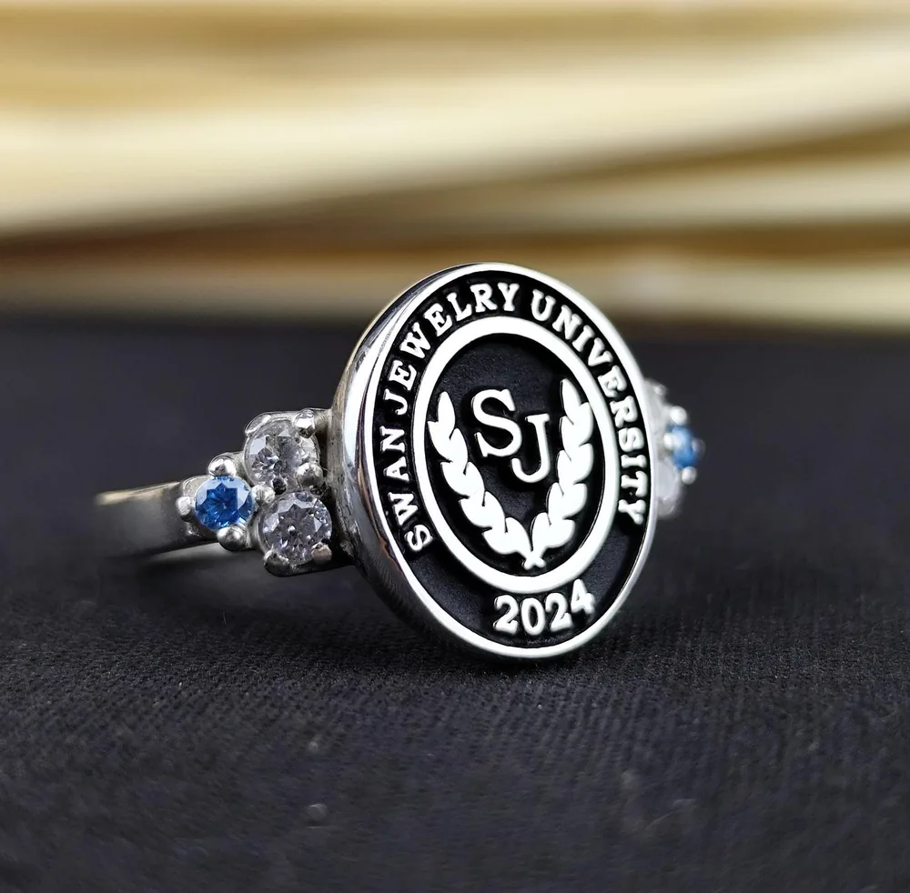 Custom University Ring, Sterling Silver