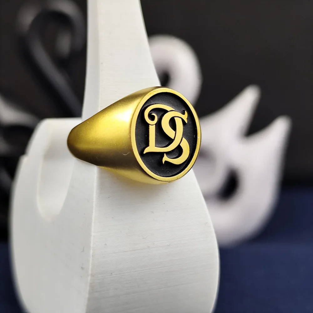 Vermeil Initial Signet Ring, Custom Monogram