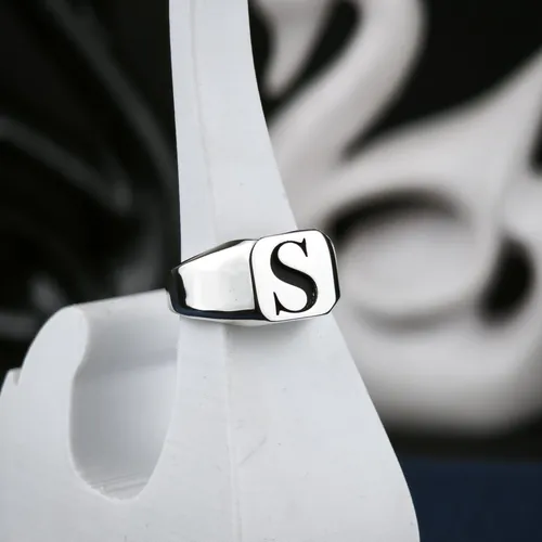 Personalized Monogram Signet Ring, Custom Initial Jewelry