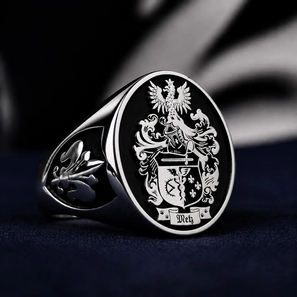 Family Crest Signet Ring, Heraldic Heirloom