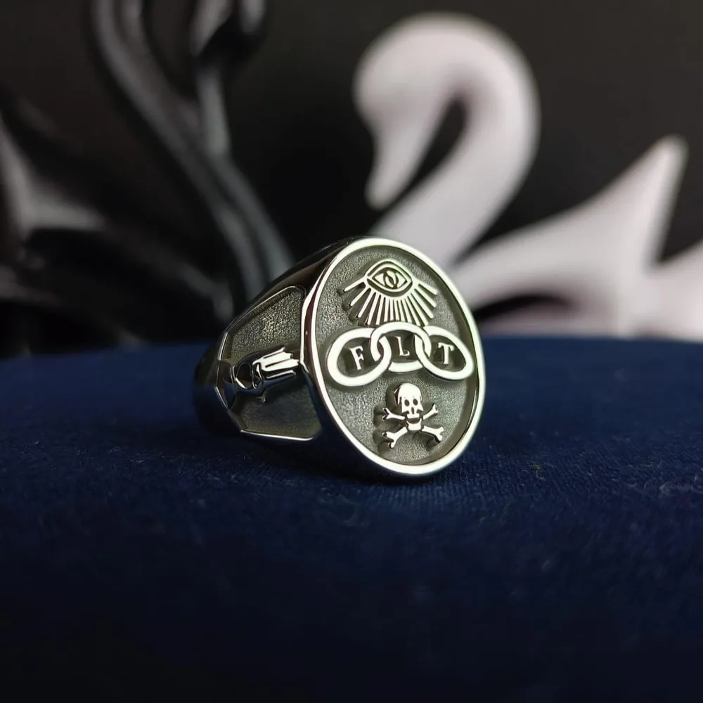 Odd Fellows Signet Ring, Freemason Fraternal Order, Vintage Mens Masonic Jewelry, Lodge Gift
