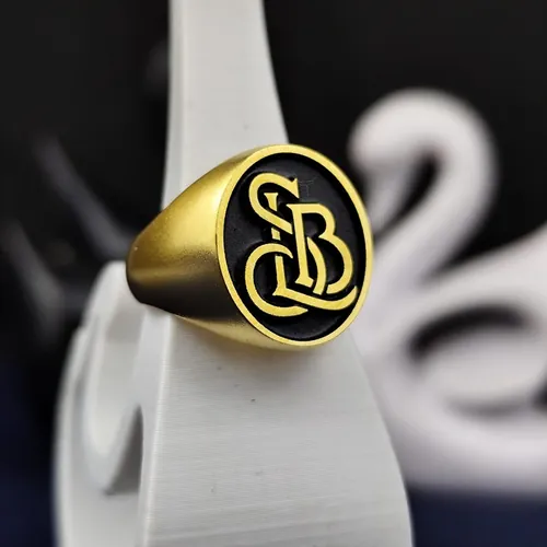 Signet Monogram Vermeil Ring Custom Jewellery