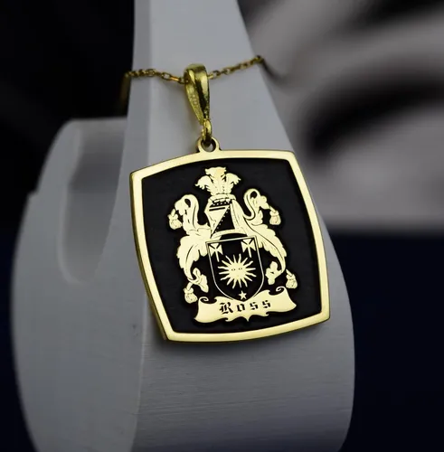 Ancestry Family Crest Necklace, Personalized Genealogy Pendant