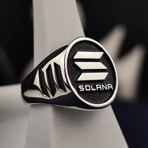 Silver Solana Ring - Stylish Blockchain Crypto Jewelry