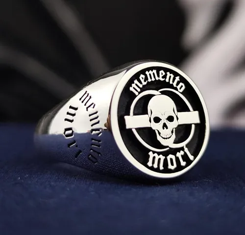 Gothic Skull Amor Fati Personalized Philosophy Ring
