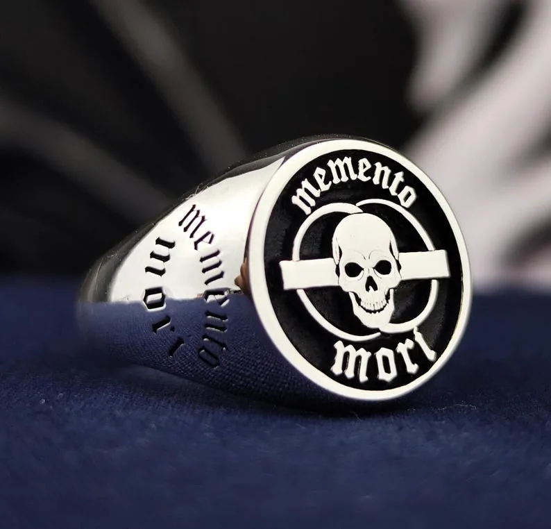 Gothic Skull Amor Fati Personalized Philosophy Ring