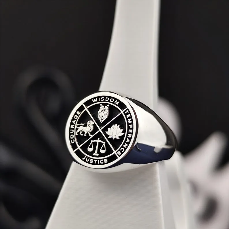 Handcrafted Wisdom Ring - Personalized Engraved Jewelry
