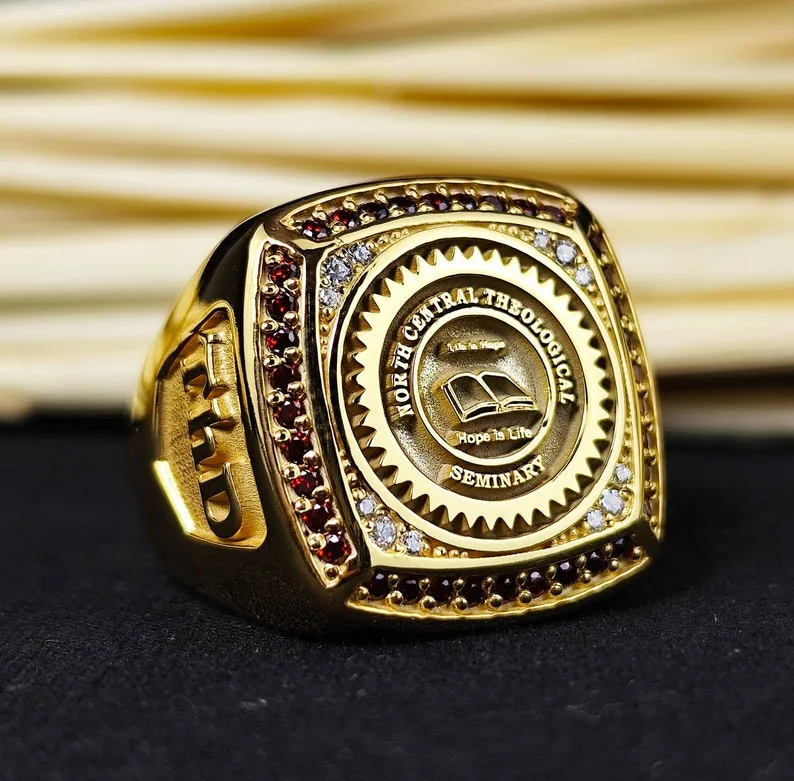 Gold Plated Signet Ring - Personalized Custom Jewelry