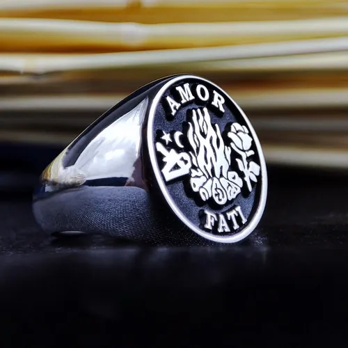 Memento Mori Sterling Silver Signet Ring