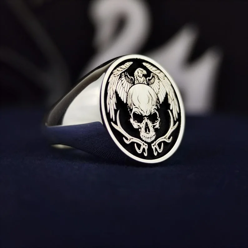 Rose Handmade Rustic Sterling Silver Ring