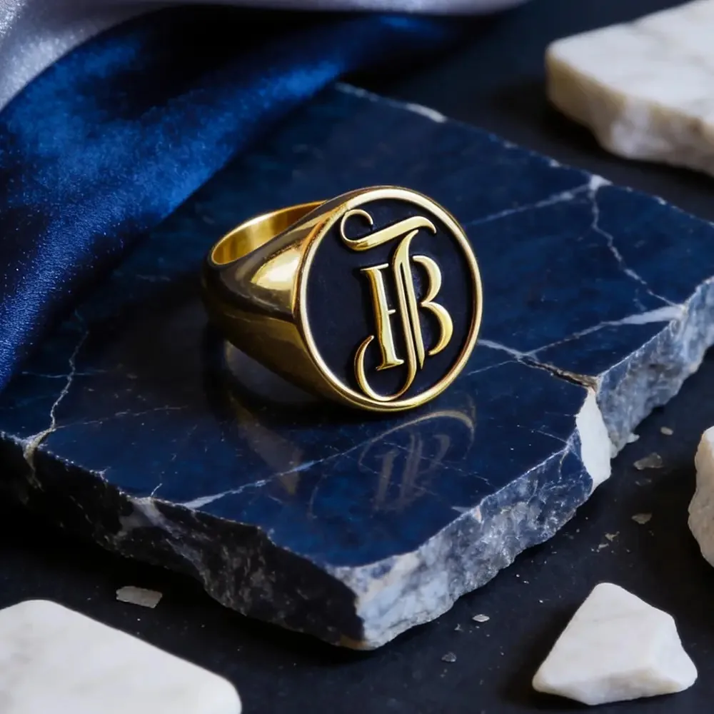 Personalized Two Initial Monogram Ring