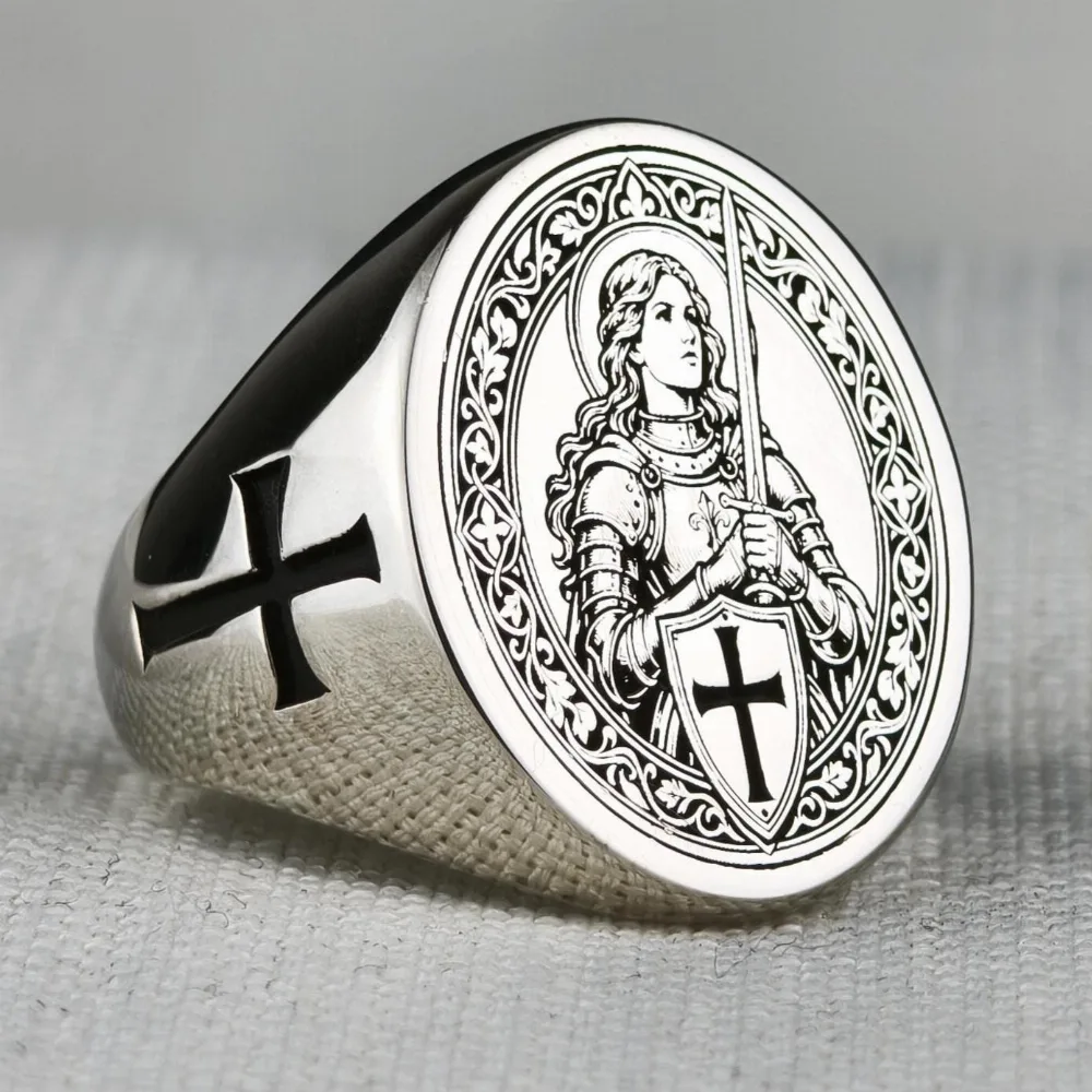 Saint Joan of Arc Signet Ring