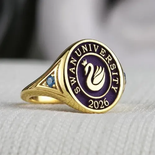 Custom University Class Ring, Personalized Graduation Gift for Her